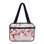 White Ruby Marble Print Double Strap Bible Bag