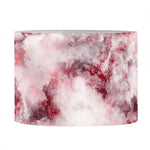 White Ruby Marble Print Drum Lamp Shade