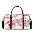 White Ruby Marble Print Duffel Bag