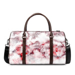 White Ruby Marble Print Duffle Bag