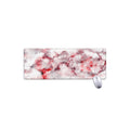 White Ruby Marble Print Extended Mouse Pad