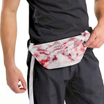 White Ruby Marble Print Fanny Pack