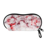White Ruby Marble Print Glasses Case