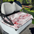 White Ruby Marble Print Golf Cart Seat Cover