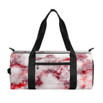 White Ruby Marble Print Gym Bag