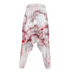 White Ruby Marble Print Hammer Pants