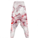 White Ruby Marble Print Hammer Pants