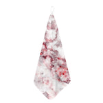 White Ruby Marble Print Hand Towel
