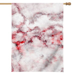 White Ruby Marble Print House Flag