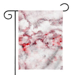 White Ruby Marble Print House Flag