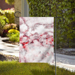 White Ruby Marble Print House Flag