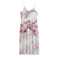 White Ruby Marble Print Jersey Midi Cami Dress