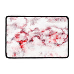 White Ruby Marble Print Kitchen Mat