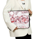 White Ruby Marble Print Laptop Sleeve