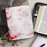 White Ruby Marble Print Leather Bible Cover