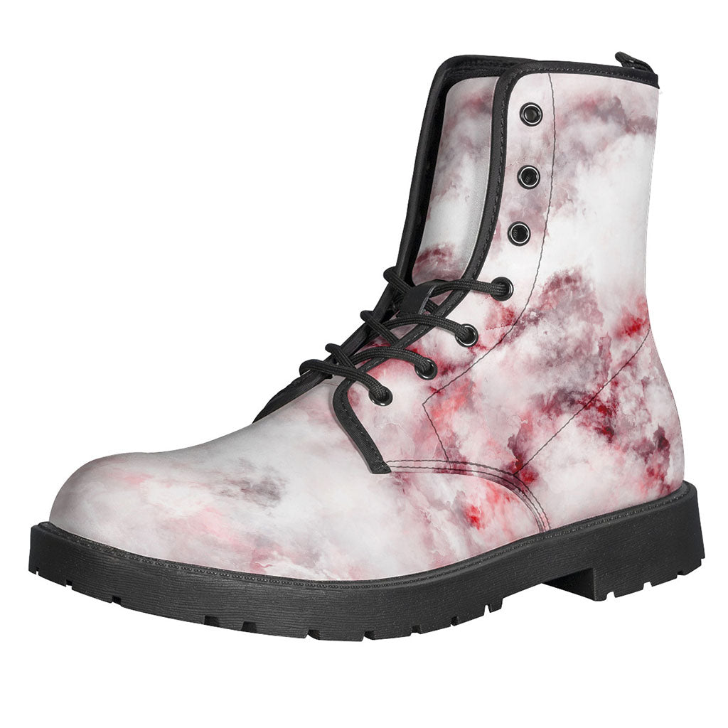 White Ruby Marble Print Backpack