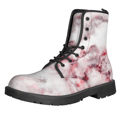 White Ruby Marble Print Backpack
