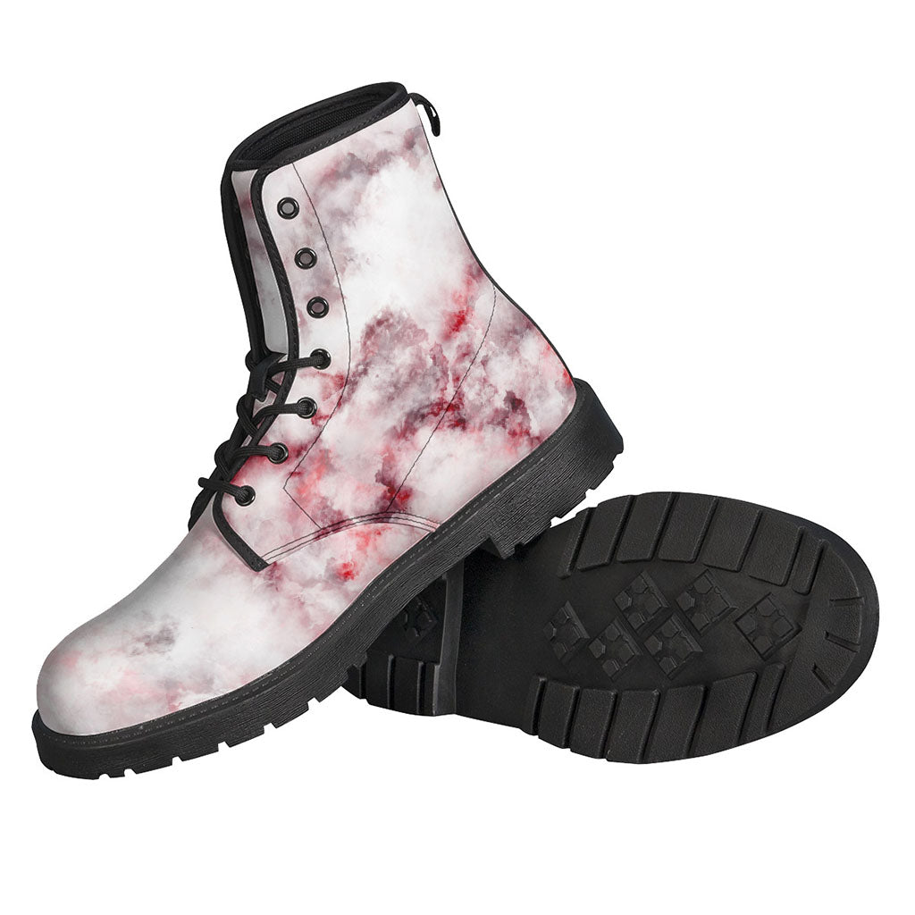 White Ruby Marble Print Backpack