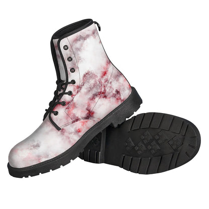 White Ruby Marble Print Backpack