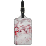 White Ruby Marble Print Luggage Tag