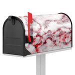 White Ruby Marble Print Mailbox Cover