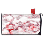 White Ruby Marble Print Mailbox Cover