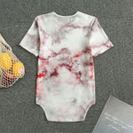 White Ruby Marble Print Men's Bodysuit