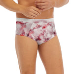White Ruby Marble Print Men's Briefs