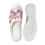 White Ruby Marble Print Mesh Casual Shoes