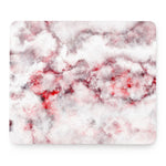 White Ruby Marble Print Mouse Pad