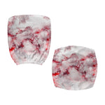White Ruby Marble Print Office Chair Cover
