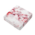 White Ruby Marble Print Outdoor Seat Cushion Cover