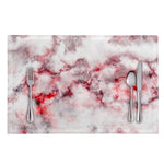 White Ruby Marble Print Placemat