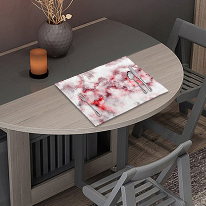 White Ruby Marble Print Placemat