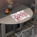 White Ruby Marble Print Placemat