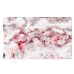 White Ruby Marble Print Polyester Doormat