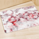 White Ruby Marble Print Polyester Doormat