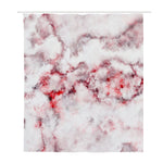 White Ruby Marble Print Polyester Shower Curtain