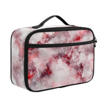 White Ruby Marble Print Portable Lunch Bag