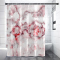 White Ruby Marble Print Premium Shower Curtain