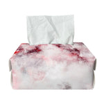 White Ruby Marble Print Rectangle Tissue Box Cover