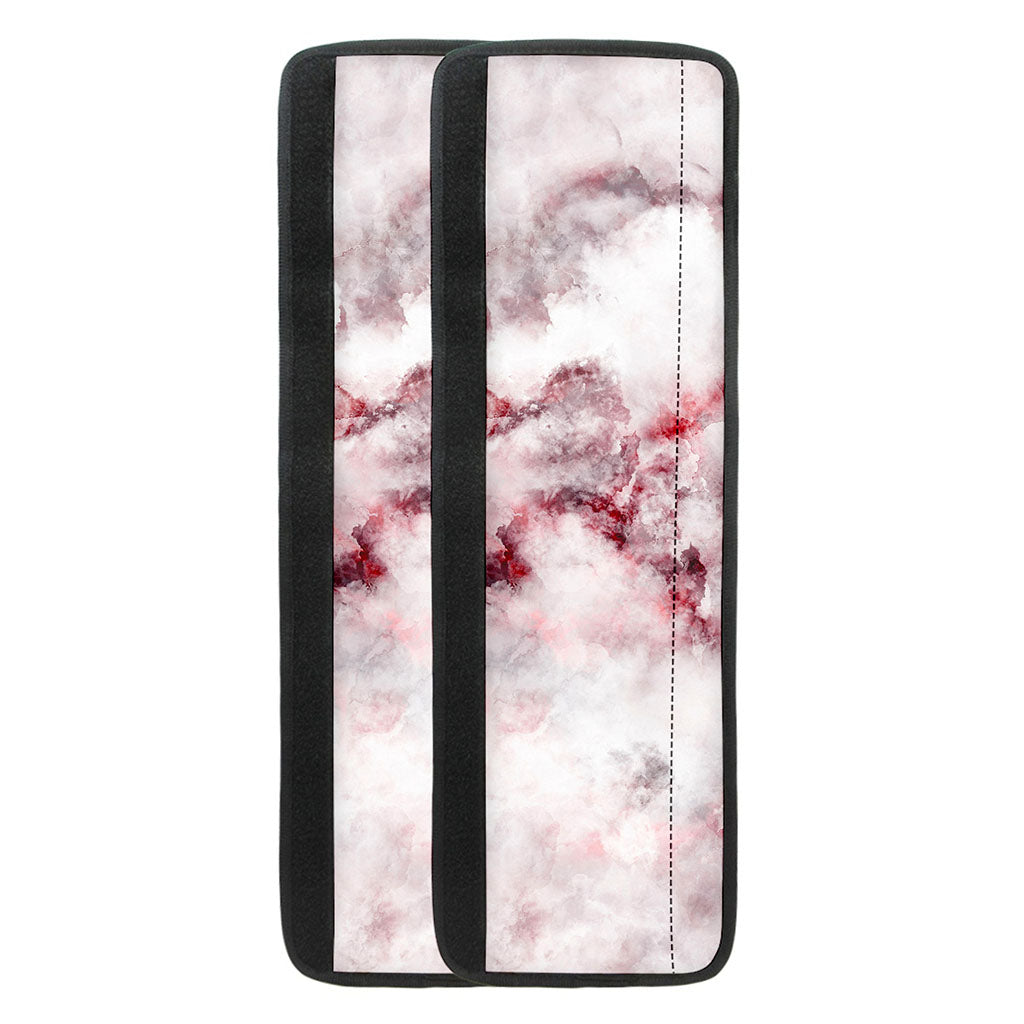 White Ruby Marble Print Refrigerator Handle Covers