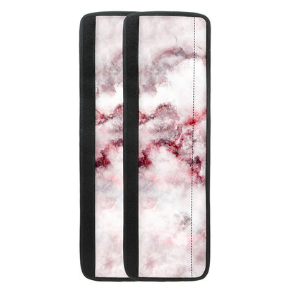 White Ruby Marble Print Refrigerator Handle Covers