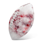 White Ruby Marble Print Rugby Ball