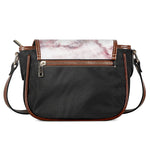 White Ruby Marble Print Saddle Bag