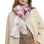 White Ruby Marble Print Scarf