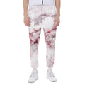 White Ruby Marble Print Joggers