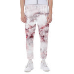 White Ruby Marble Print Scuba Joggers