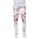 White Ruby Marble Print Scuba Joggers
