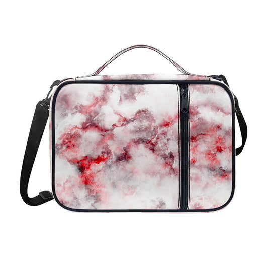 White Ruby Marble Print Shoulder Strap Bible Bag